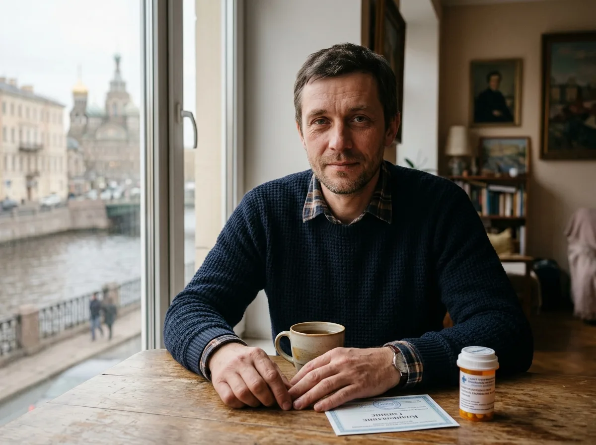Сергей, пациент, прошедший вывод из запоя и кодирование от алкоголизма в Санкт-Петербурге, портрет мужчины 35–40 лет